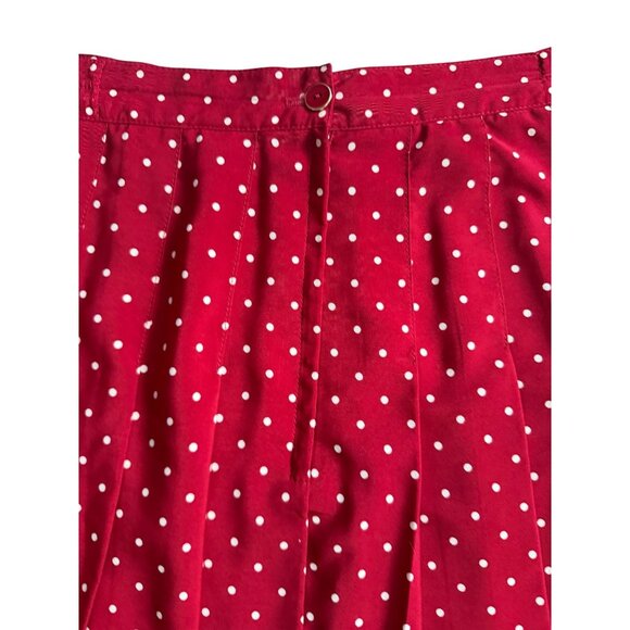 TAIL Vintage Red Polka Dot Pleated Tennis Skirt Size 16 - Picture 8 of 11